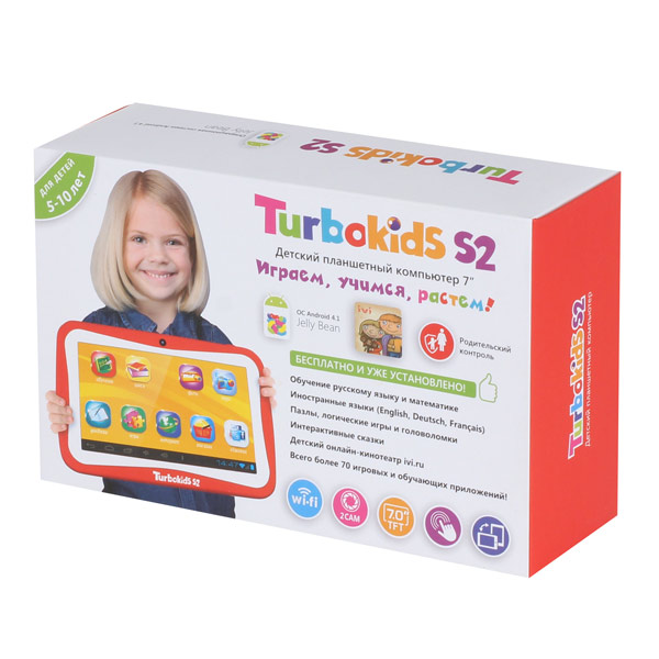 Планшет Turbo Kids S2 7" 8Gb Wi-Fi красный