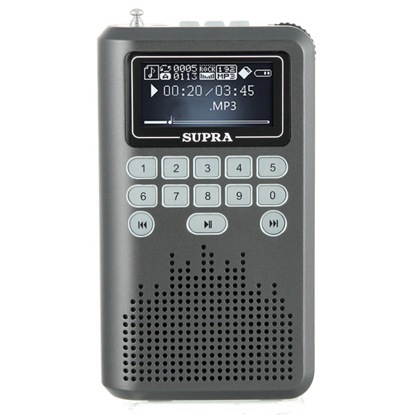 Радиоприемник Supra PAS-3907 серый