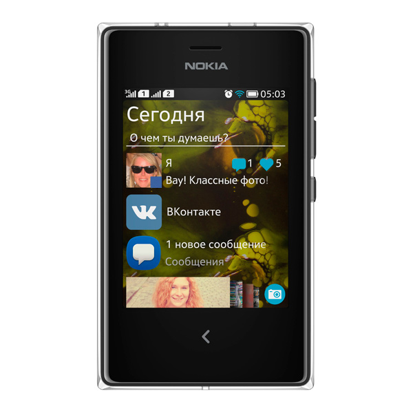 Смартфон Nokia Asha 503 черный фото