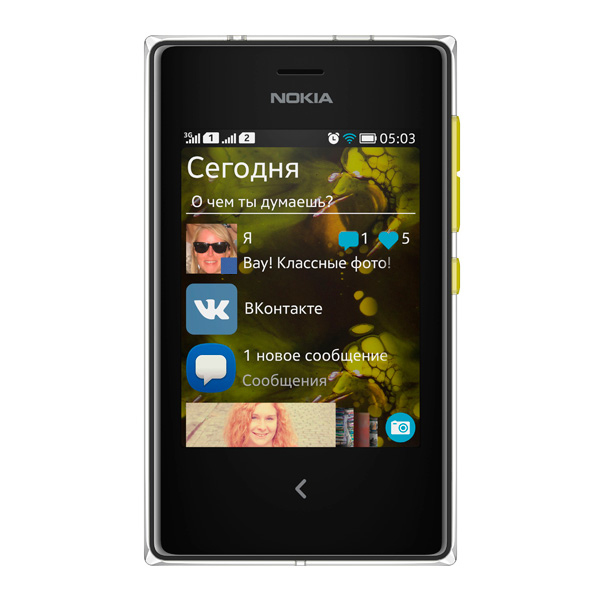 Смартфон Nokia Asha 503 Yellow (RM922)