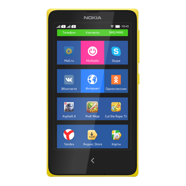Смартфон Nokia X Dual SIM Yellow (RM-980) фото