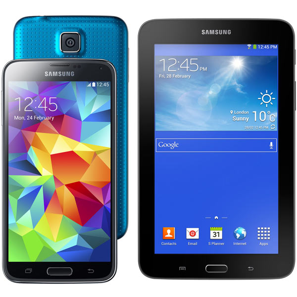 Смартфон Samsung Galaxy S5 16Gb SM-G900F Blue + Tab3 Lite SM-T110