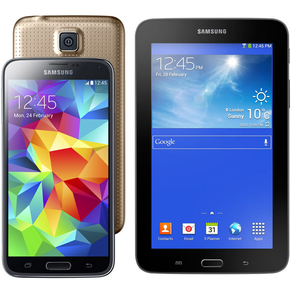 Смартфон Samsung Galaxy S5 16Gb SM-G900F Gold + Tab3 Lite SM-T110