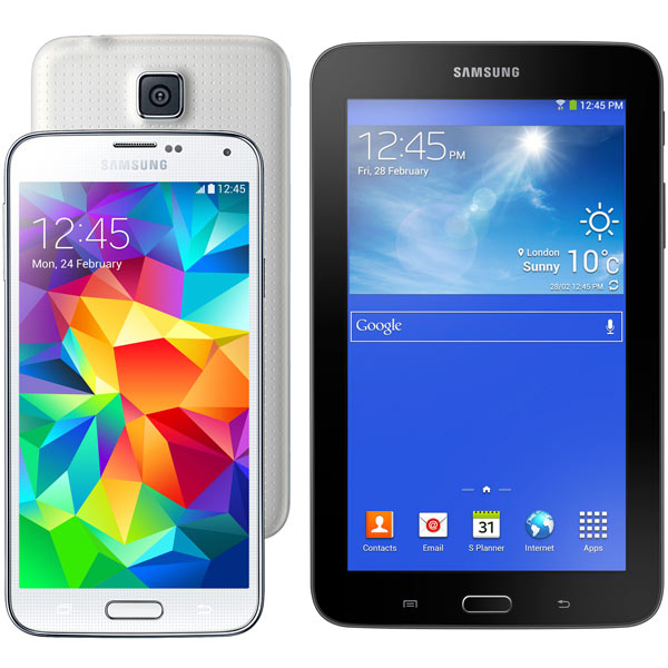 Смартфон Samsung Galaxy S5 16Gb SM-G900F White + Tab3 Lite SM-T110