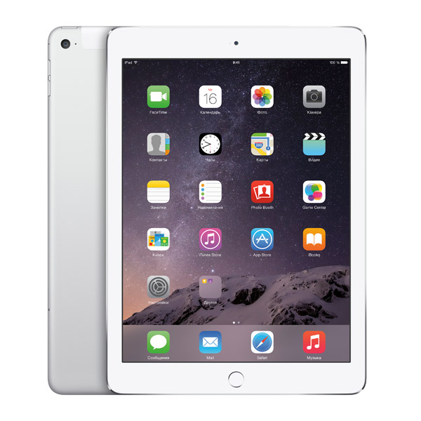 Планшет Apple iPad Air 2 64GB Wi-Fi+Cellular Silver (MGHY2)