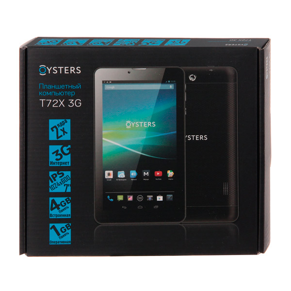Планшет Oysters T72X 3G черный