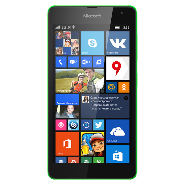 Смартфон Microsoft Lumia 535 DS ярко-зеленый фото