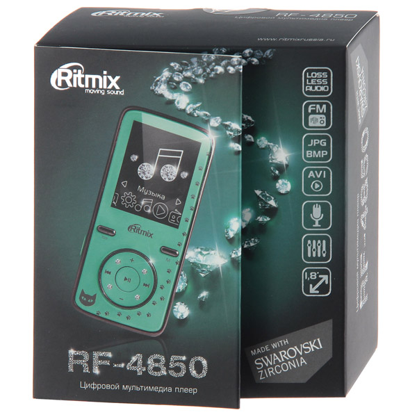 Портативный медиаплеер Ritmix RF-4850 8Gb мятный