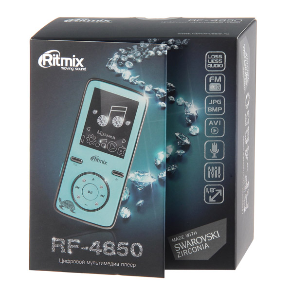 Портативный медиаплеер Ritmix RF-4850 8Gb небесно-голубой