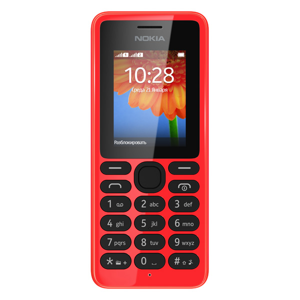 Мобильный телефон Nokia 108 красный
