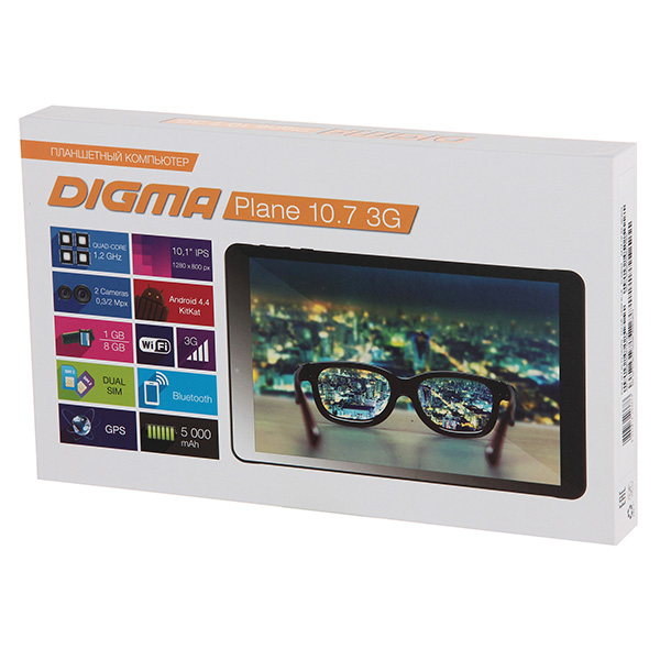 Планшет Digma Plane 10.7 10.1" 8Gb 3G Blue (GPS1007PG)