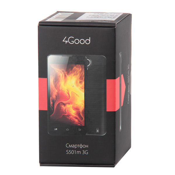 Смартфон 4good S501M 3G черный