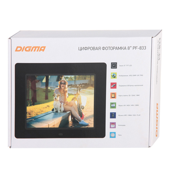 Цифровая фоторамка Digma PF-833 Black