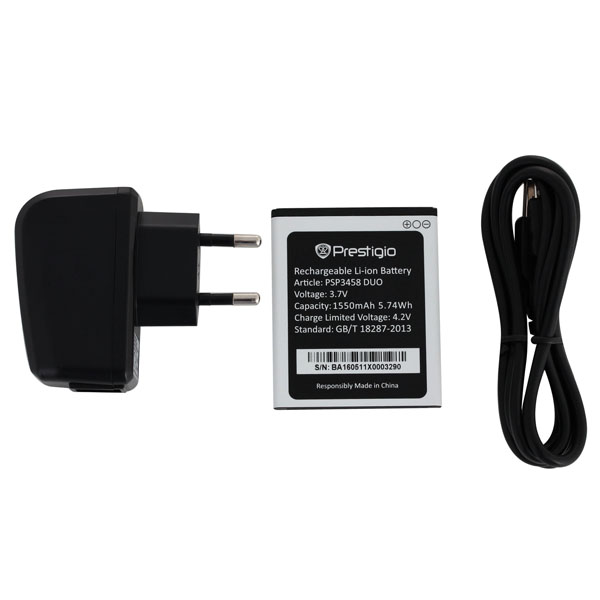 Смартфон Prestigio Wize O3 Duo Black (PSP3458)