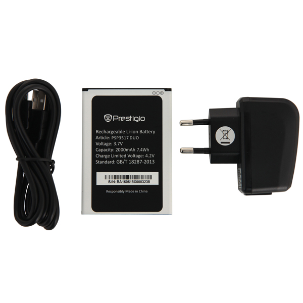 Смартфон Prestigio Wize NX3 Duo Black (PSP3517)