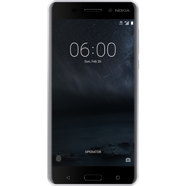 Смартфон Nokia 6 серебристый фото