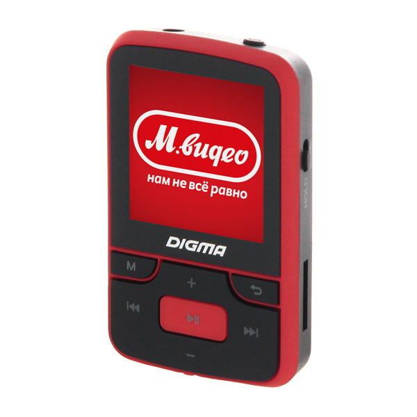 Портативный медиаплеер Digma T3 черный/красный