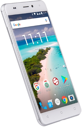 Смартфон Senseit T250 серебристый