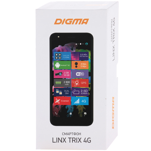 Смартфон Digma Linx Trix 4G 16Gb черный