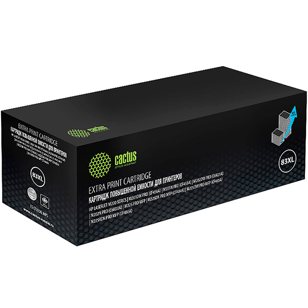 Картридж для лазерного принтера Cactus черный 83XL для HP (CS-CF283XL-MPS)