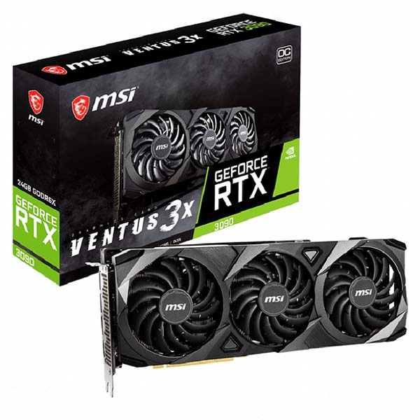 Видеокарта MSI NVIDIA GeForce RTX 3090 VENTUS 3X OC 24GB (RTX 3090 VENTUS 3X 24G OC)