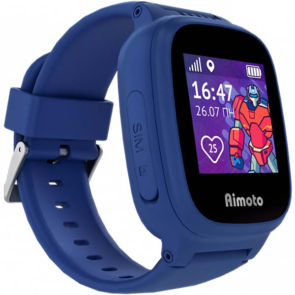 Часы с GPS трекером Aimoto Kid: Робот, синий (8001102)