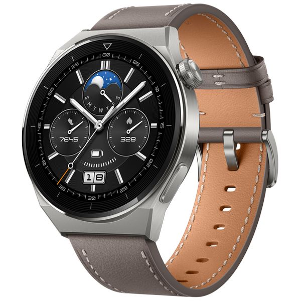 Смарт-часы HUAWEI GT 3 Pro Light Titanium Gray Leather (OND-B19) фото