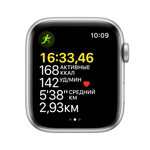 Смарт-часы Apple Watch SE 2020 44mm Silver Aluminum Case with Blue Sport Band, размер Regular (MKQ43)