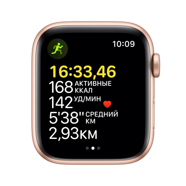 Смарт-часы Apple Watch SE 2020 44mm Gold Aluminum Case with Starlight Sport Band, размер Regular (MKQ53)