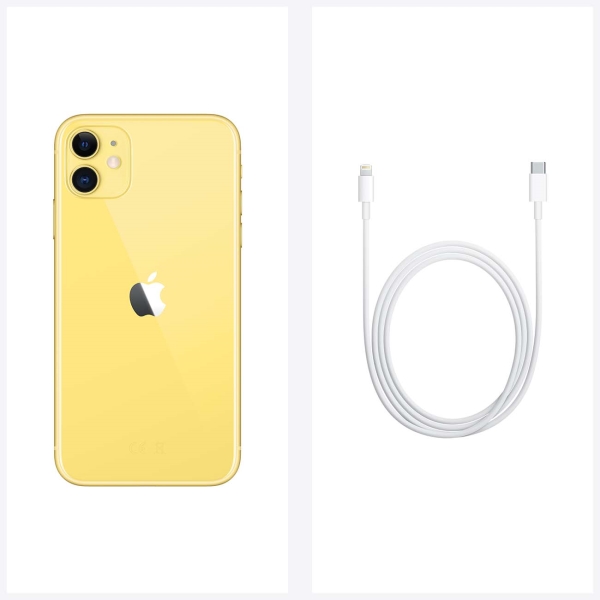 Восстановленный смартфон Apple iPhone 11 128GB nanoSim/eSim Yellow, отличный (без RuStore)