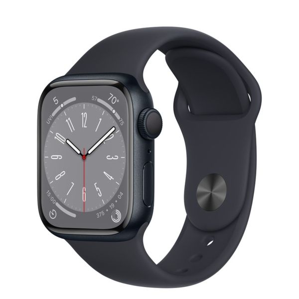 Восстановленные смарт-часы Apple Watch Series 8 41mm Midnight Aluminum Case with Midnight Sport Band, размер S/M, хороший