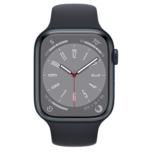 Восстановленные смарт-часы Apple Watch Series 8 45mm Midnight Aluminum Case with Midnight Sport Band, размер M/L, отличный