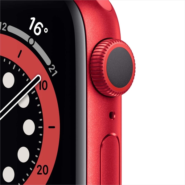 Восстановленные смарт-часы Apple Watch Series 6 44mm PRODUCT(RED) Aluminum Case with Red Sport Band (M00M3), хороший