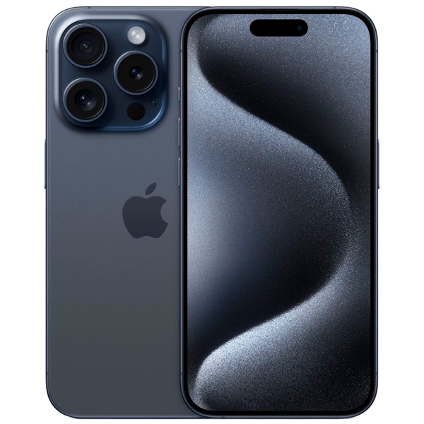 Восстановленный смартфон Apple iPhone 15 Pro 128GB nanoSim/eSim синий титан, хороший (без RuStore)