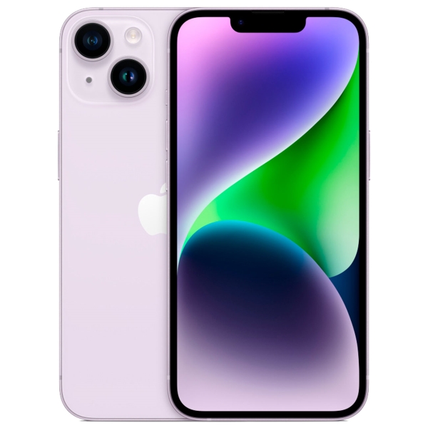 Восстановленный смартфон Apple iPhone 14 128GB eSim Purple, хороший (без RuStore)