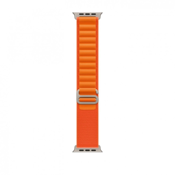 Восстановленные смарт-часы Apple Watch Ultra 49mm Titanium Case with Orange Alpine Loop, размер L (MQEV3), хороший