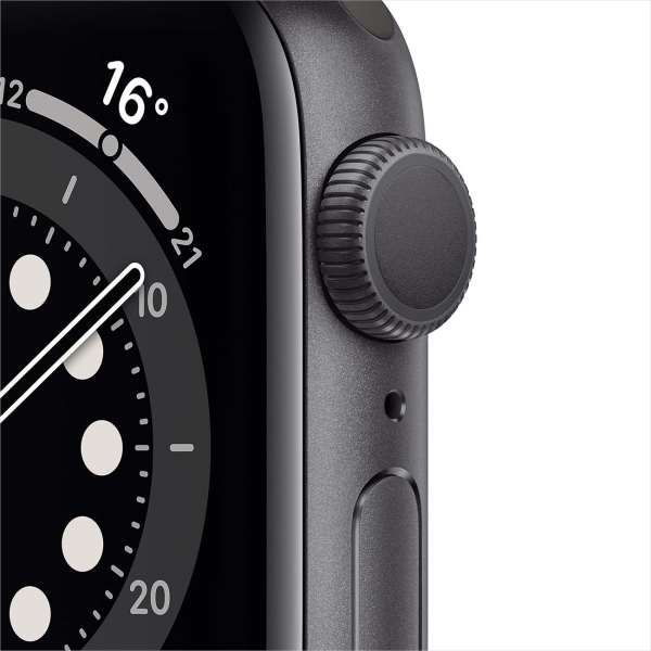 Восстановленные смарт-часы Apple Watch Series 6 44mm серый космос Aluminum Case with Black Sport Band (M00H3), как новый