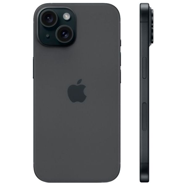 Восстановленный смартфон Apple iPhone 15 256GB nanoSim/eSim Black, отличный (без RuStore)