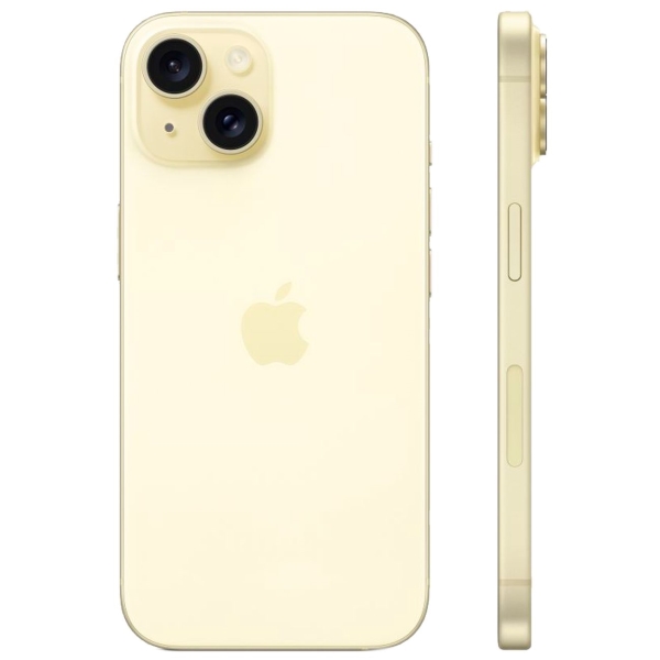 Восстановленный смартфон Apple iPhone 15 256GB nanoSim/eSim Yellow, хороший (без RuStore)