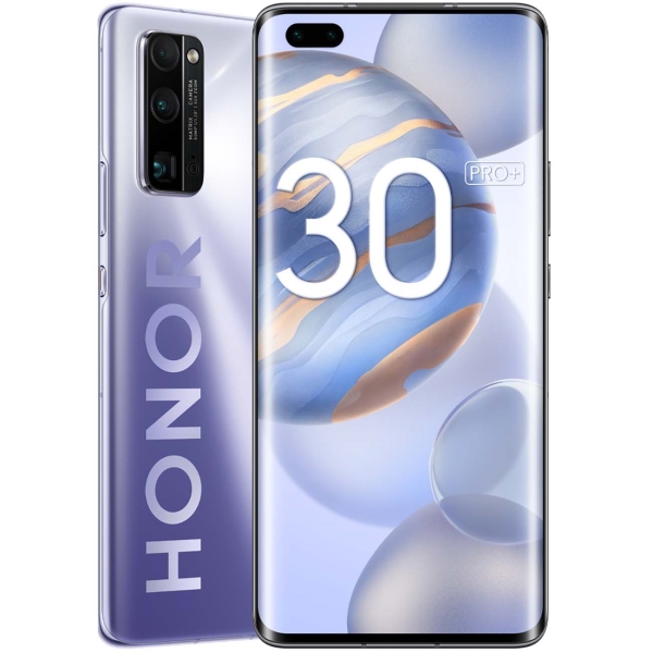 Восстановленный смартфон HONOR 30 Pro+ 8/256Gb титановый серебристый, хороший
