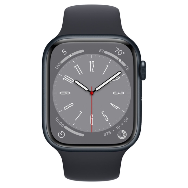 Восстановленные смарт-часы Apple Watch Series 8 45mm Midnight Aluminum Case with Midnight Sport Band, размер S/M (MNP13/MNP83), как новый