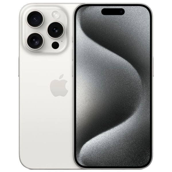 Восстановленный смартфон Apple iPhone 15 Pro 128GB Dual Sim белый титан, отличный (без RuStore)
