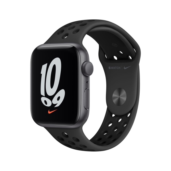 Восстановленные смарт-часы Apple Watch SE 2020 Nike 44mm серый космос Aluminum Case with Black Nike Sport Band (MKQ83), отличный