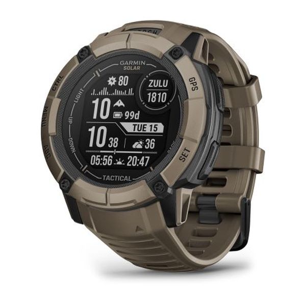 Смарт-часы Garmin Instinct&nbsp;2X&nbsp;Solar&nbsp;Tactical&nbsp;Edition 50мм коричневый
