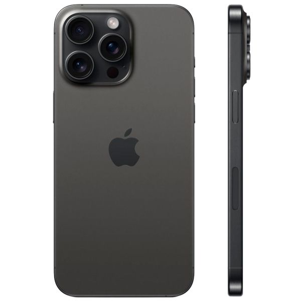 Восстановленный смартфон Apple iPhone 15 Pro Max 256GB Dual Sim черный титан, хороший (без RuStore)