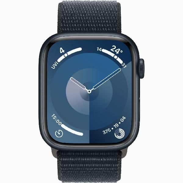 Восстановленные смарт-часы Apple Watch Series 9 45mm Midnight Aluminum Case with Midnight Sport Loop (MR9C3), хороший