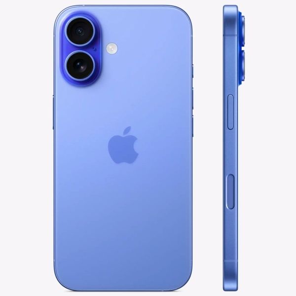 Восстановленный смартфон Apple iPhone 16 256GB nanoSim/eSim Ultramarine, хороший (без RuStore)