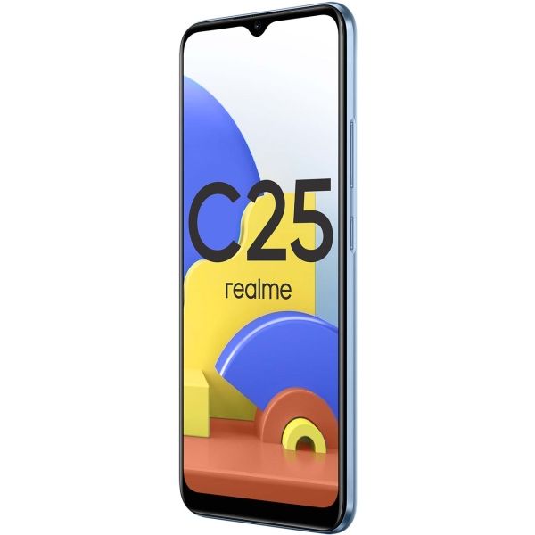 Восстановленный смартфон realme C25 4/64GB Water Blue (RMX3191), отличный