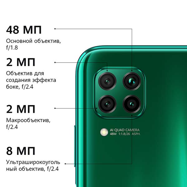 Восстановленный смартфон HUAWEI P40 Lite 6/128GB Crush Green (JNY-LX1), хороший