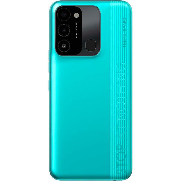 Восстановленный смартфон Tecno SPARK 8c 4/64GB Turquoise Cyan, отличный